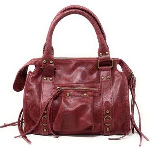 Elegant Red Leather Handbag